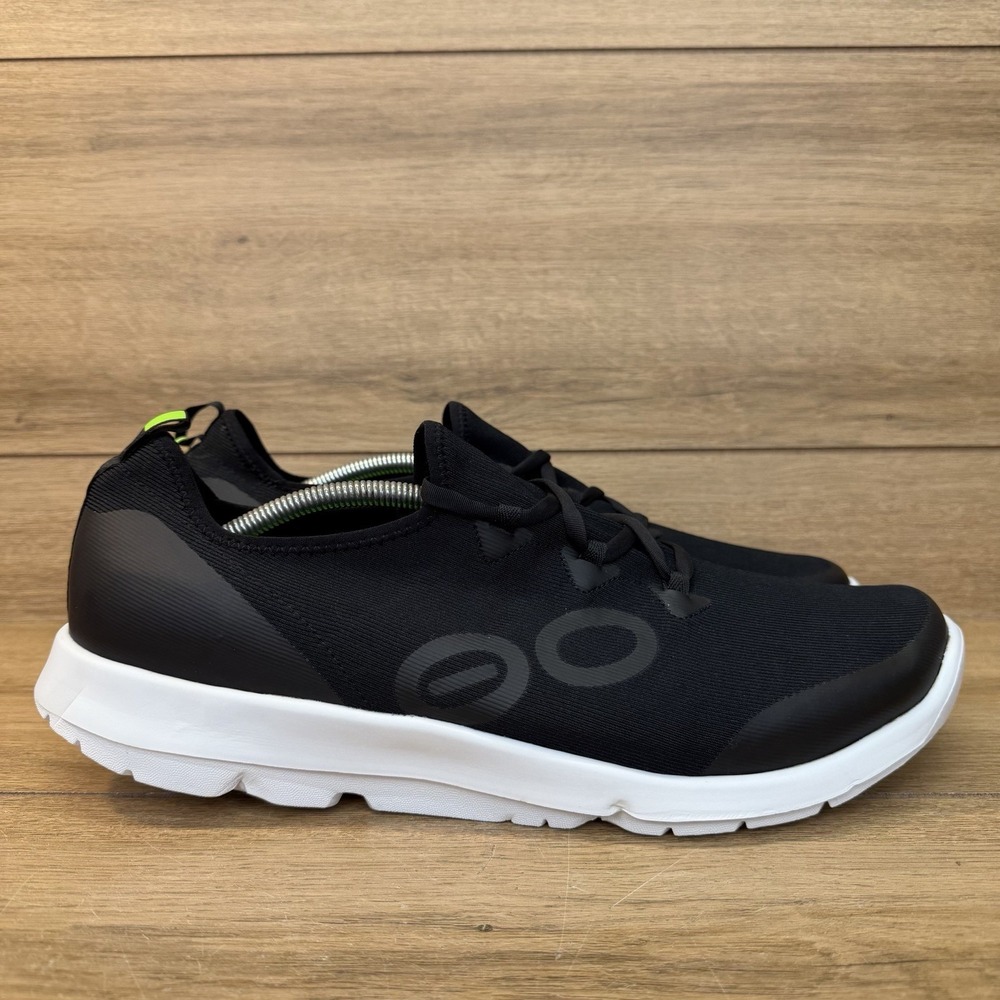 OOFOS OOmg Sport LS Athletic Shoes Black White Comfort Recovery Sneakers Mens 16